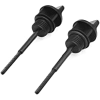 sourcing map 2Pcs Varilla de Plástico Negro Nivel de Depósito de Aceite del Motor para Moto GY6 125